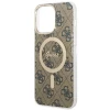 Чохол Guess 4G для iPhone 14 Pro Max Brown with MagSafe (GUHMP14XH4STW)