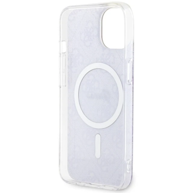 Чохол Guess 4G для iPhone 14 | 13 Purple with MagSafe (GUHMP14SH4STU)