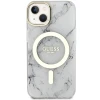 Чехол Guess Marble для iPhone 14 Plus White with MagSafe (GUHMP14SPCUMAH)