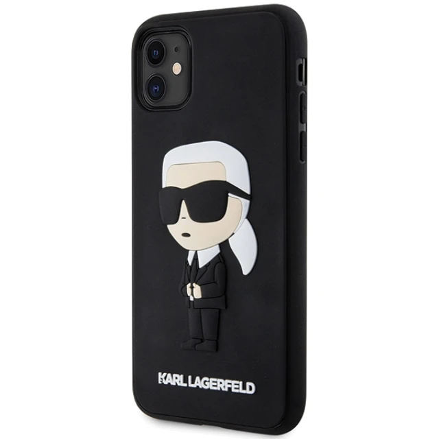 Чохол Karl Lagerfeld 3D Rubber Ikonik для iPhone 11 | XR Black (KLHCN613DRKINK)