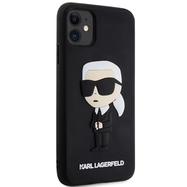 Чохол Karl Lagerfeld 3D Rubber Ikonik для iPhone 11 | XR Black (KLHCN613DRKINK)