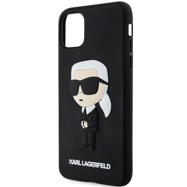 Чохол Karl Lagerfeld 3D Rubber Ikonik для iPhone 11 | XR Black (KLHCN613DRKINK)