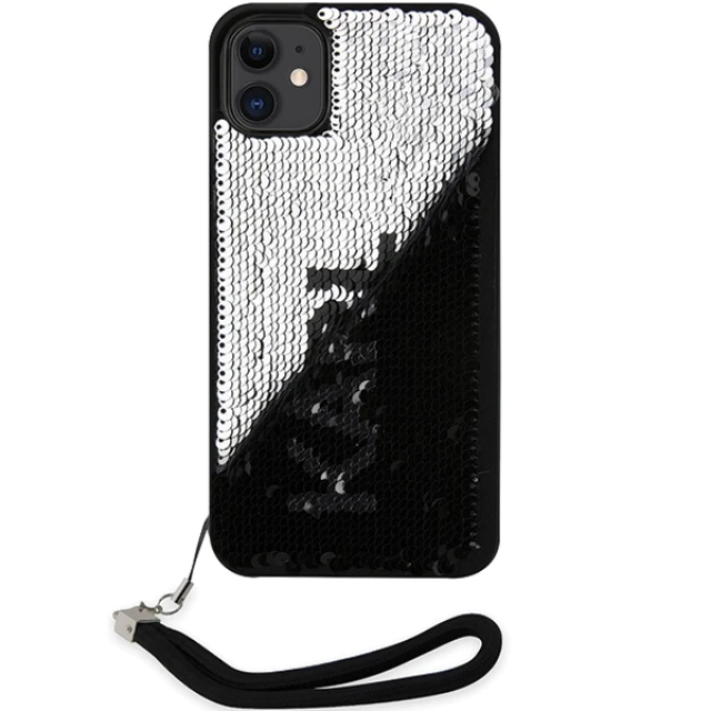 Чохол Karl Lagerfeld Sequins Cord для iPhone 11 | XR Silver (KLHCN61PSQRKS)
