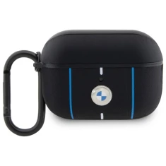 Чехол для наушников BMW Leather Color Lines для AirPods Pro 2 Black (BMAP222RVSK)