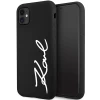 Чохол Karl Lagerfeld Silicone Signature для iPhone 11 | XR Black (KLHCN61SKSVGK)