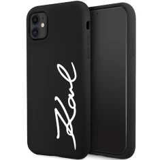Чохол Karl Lagerfeld Silicone Signature для iPhone 11 | XR Black (KLHCN61SKSVGK)