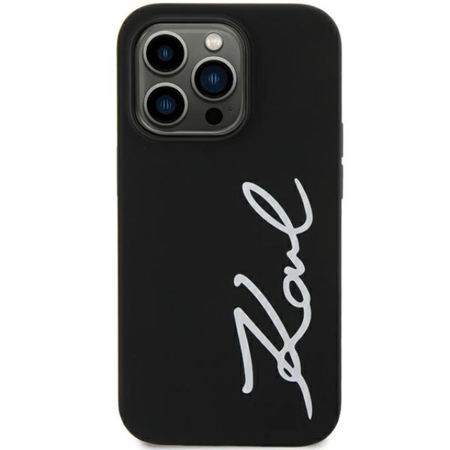 Чохол Karl Lagerfeld Silicone Signature для iPhone 11 | XR Black (KLHCN61SKSVGK)