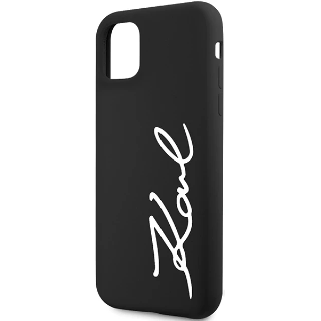 Чохол Karl Lagerfeld Silicone Signature для iPhone 11 | XR Black (KLHCN61SKSVGK)