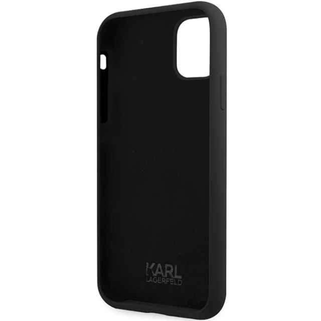 Чохол Karl Lagerfeld Silicone Signature для iPhone 11 | XR Black (KLHCN61SKSVGK)