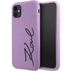 Чохол Karl Lagerfeld Silicone Signature для iPhone 11 | XR Purple (KLHCN61SKSVGU)