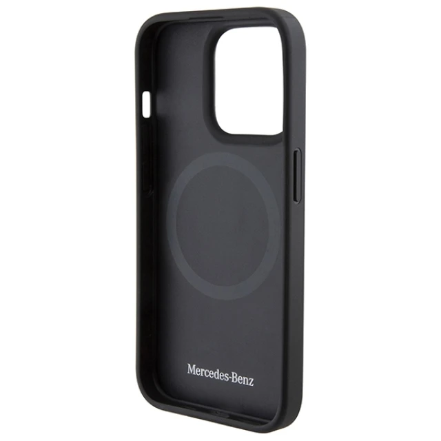 Чохол Mercedes Plain Smooth Leather для iPhone 15 Pro Navy with MagSafe (MEHMP15L23RCMV)
