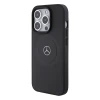 Чехол Mercedes Crossed Lines Pattern Leather для iPhone 15 Pro Black with MagSafe (MEHMP15L23RMMK)