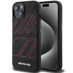 Чохол Mercedes Silicone Large Rhombuses Pattern для iPhone 15 Plus | 14 Plus Black with MagSafe (AMHMP15M23SSPK)