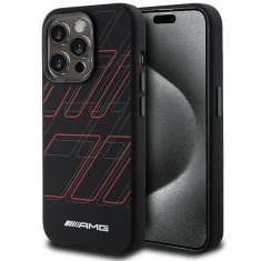 Чехол Mercedes Silicone Large Rhombuses Pattern для iPhone 15 Pro Black with MagSafe (AMHMP15L23SSPK)