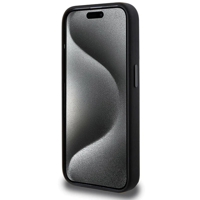 Чохол Mercedes Silicone Large Rhombuses Pattern для iPhone 15 Pro Black with MagSafe (AMHMP15L23SSPK)