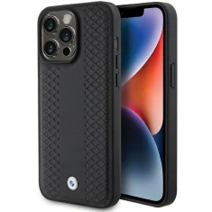 Чохол BMW Leather Diamond Pattern для iPhone 15 Pro Black (BMHCP15L22RFGK)