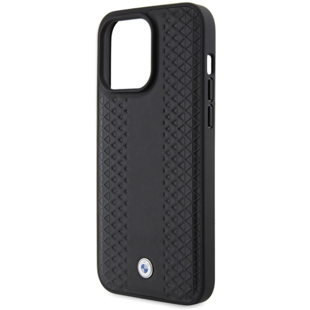 Чохол BMW Leather Diamond Pattern для iPhone 15 Pro Black (BMHCP15L22RFGK)