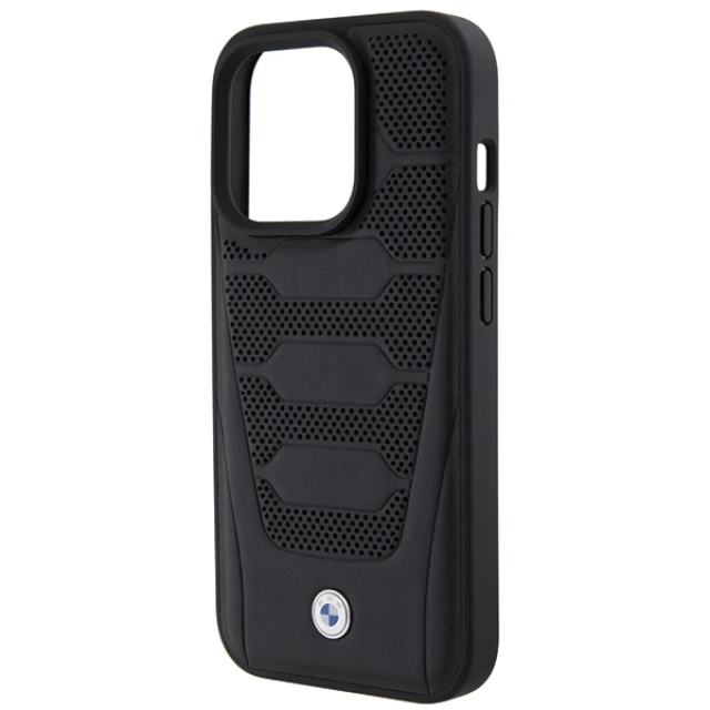 Чохол BMW Leather Seats Pattern для iPhone 15 Pro Black (BMHCP15L22RPSK)