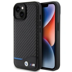 Чохол BMW Leather Carbon для iPhone 15 Black (BMHCP15S22NBCK)