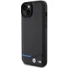 Чохол BMW Leather Carbon для iPhone 15 Plus Black (BMHCP15M22NBCK)