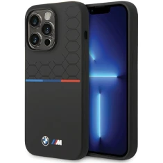 Чохол BMW Silicone Pattern для iPhone 15 Pro Black (BMHCP15L22SMPK)