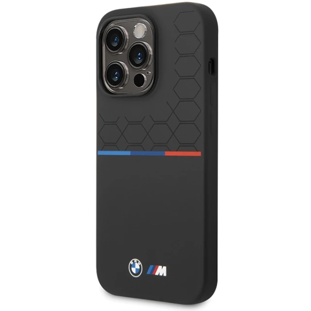 Чохол BMW Silicone Pattern для iPhone 15 Pro Black (BMHCP15L22SMPK)