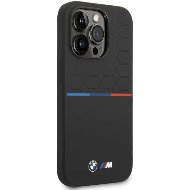Чохол BMW Silicone Pattern для iPhone 15 Pro Black (BMHCP15L22SMPK)