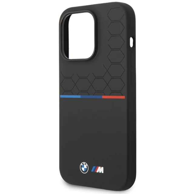 Чохол BMW Silicone Pattern для iPhone 15 Pro Black (BMHCP15L22SMPK)