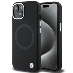 Чохол BMW Signature Liquid Silicone для iPhone 15 Black with MagSafe (BMHMP15SSILBK2)