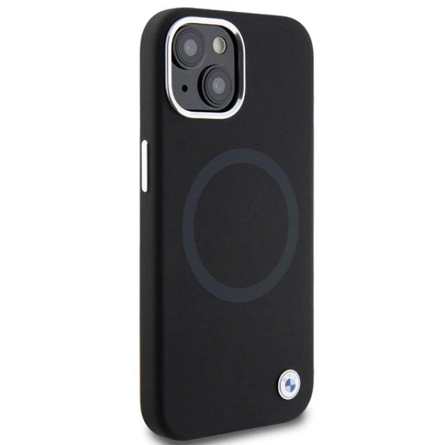 Чохол BMW Signature Liquid Silicone для iPhone 15 Black with MagSafe (BMHMP15SSILBK2)