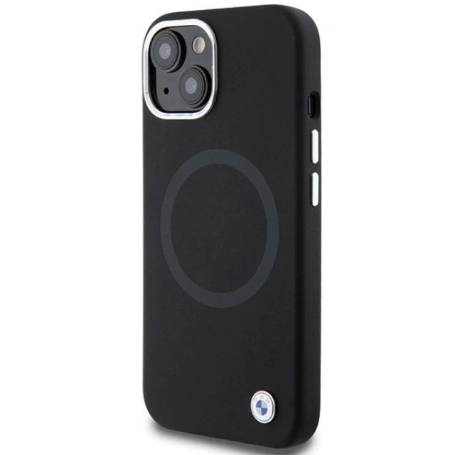 Чохол BMW Signature Liquid Silicone для iPhone 15 Plus Black with MagSafe (BMHMP15MSILBK2)