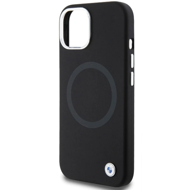 Чохол BMW Signature Liquid Silicone для iPhone 15 Plus Black with MagSafe (BMHMP15MSILBK2)