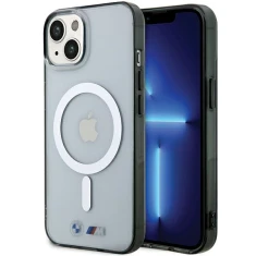 Чохол BMW Silver Ring для iPhone 15 Transparent with MagSafe (BMHMP15SHCRS)