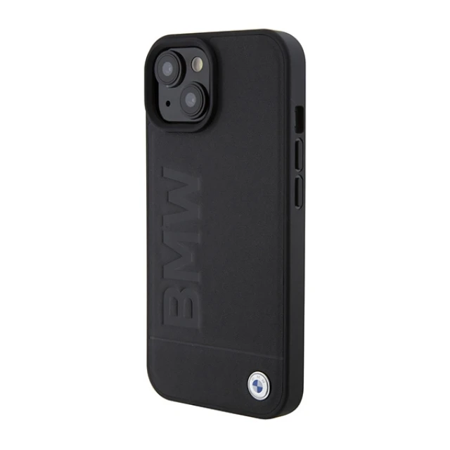 Чохол BMW Signature Logo Imprint для iPhone 15 Black with MagSafe (BMHMP15SSLLBK)