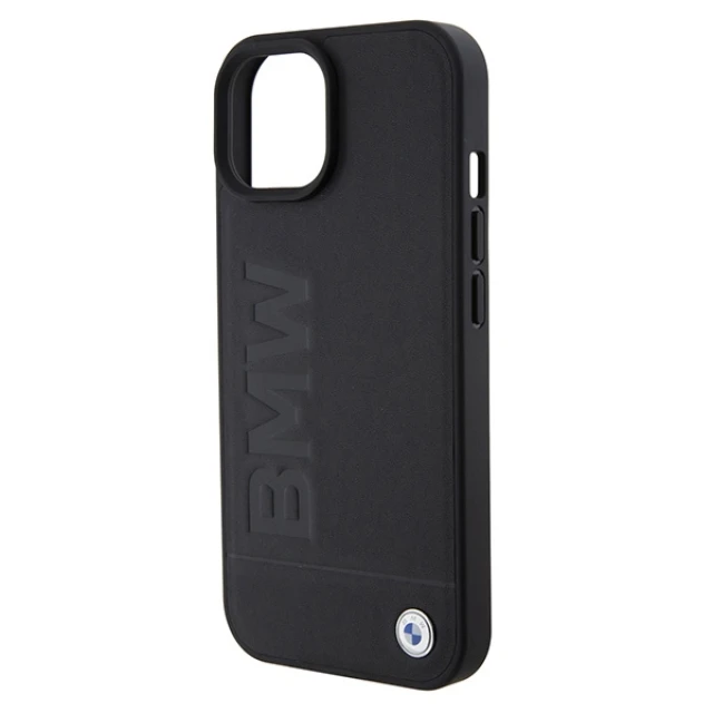 Чохол BMW Signature Logo Imprint для iPhone 15 Black with MagSafe (BMHMP15SSLLBK)