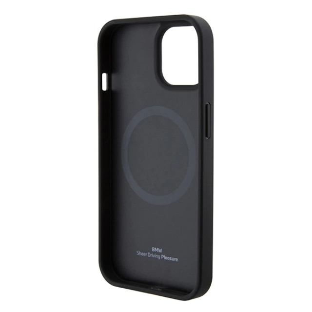 Чохол BMW Signature Logo Imprint для iPhone 15 Black with MagSafe (BMHMP15SSLLBK)