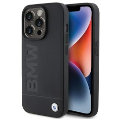 Чохол BMW Leather Hot Stamp для iPhone 15 Pro Black with MagSafe (BMHMP15LSLLBK)