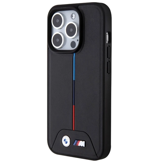 Чохол BMW Quilted Tricolor для iPhone 15 Pro Black with MagSafe (BMHMP15L22PVTK)