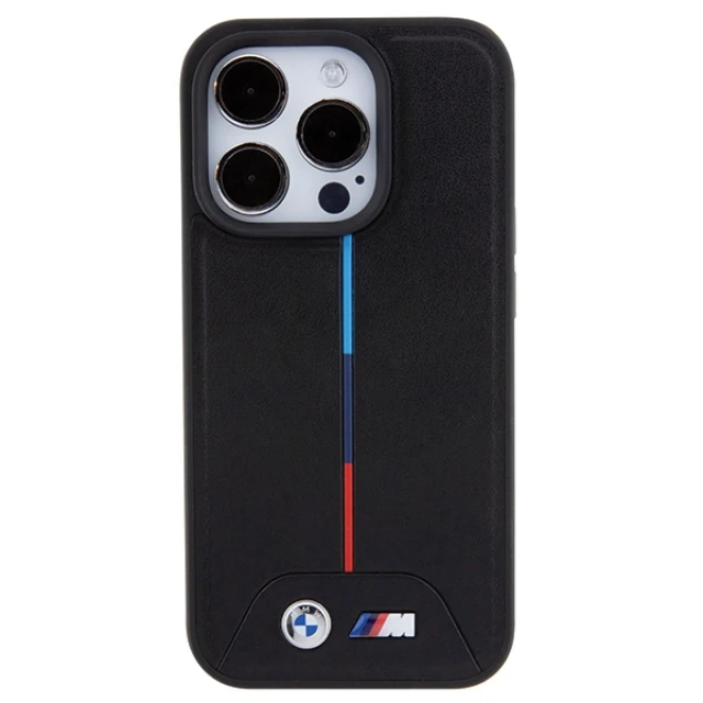 Чохол BMW Quilted Tricolor для iPhone 15 Pro Black with MagSafe (BMHMP15L22PVTK)