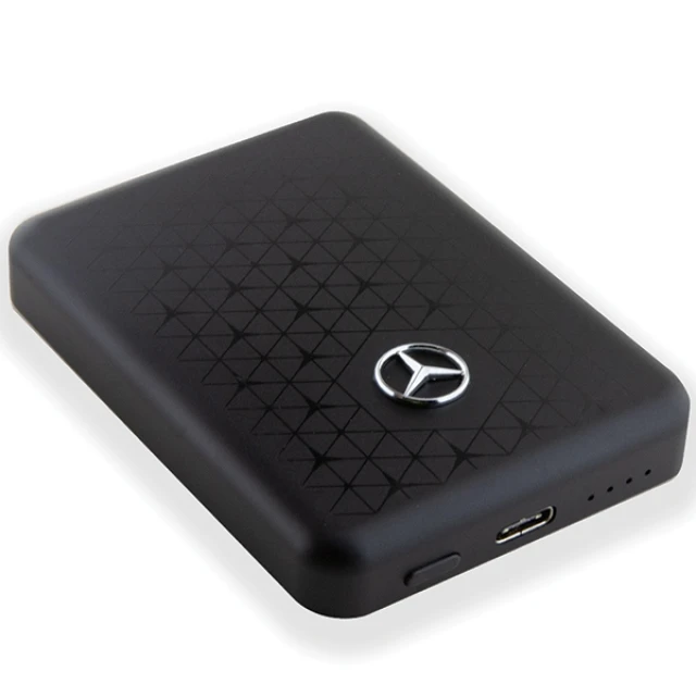 Портативний зарядний пристрій Mercedes Stars Pattern 3000mAh 5W Black with MagSafe (MEPB3KMESTK)