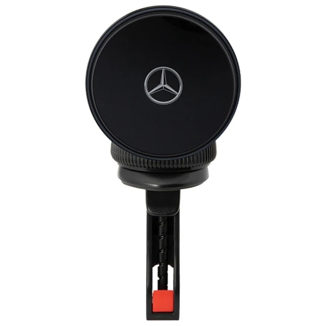Автотримач з функцією бездротової зарядки Mercedes Silver Stars 15W Black with MagSafe (MEMWCCK)