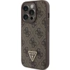 Чохол Guess Leather 4G Triangle Strass для iPhone 15 Pro Brown (GUHCP15LP4TDPW)