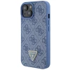 Чохол Guess Leather 4G Triangle Strass для iPhone 15 Blue (GUHCP15SP4TDPB)