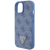 Чохол Guess Leather 4G Triangle Strass для iPhone 15 Blue (GUHCP15SP4TDPB)