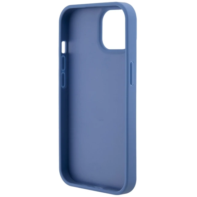 Чохол Guess Leather 4G Triangle Strass для iPhone 15 Blue (GUHCP15SP4TDPB)