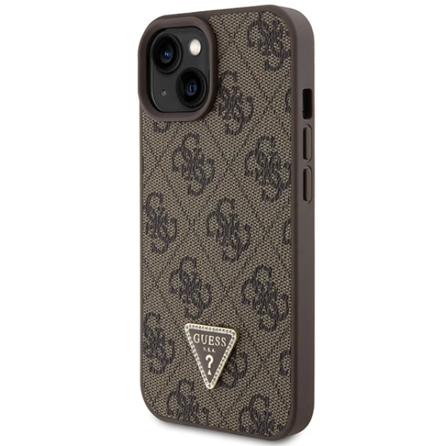 Чохол Guess Crossbody 4G Metal Logo для iPhone 15 Plus Brown (GUHCP15MP4TDSCPW)