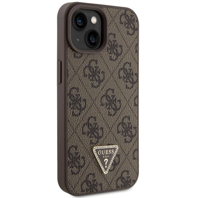 Чохол Guess Crossbody 4G Metal Logo для iPhone 15 Plus Brown (GUHCP15MP4TDSCPW)