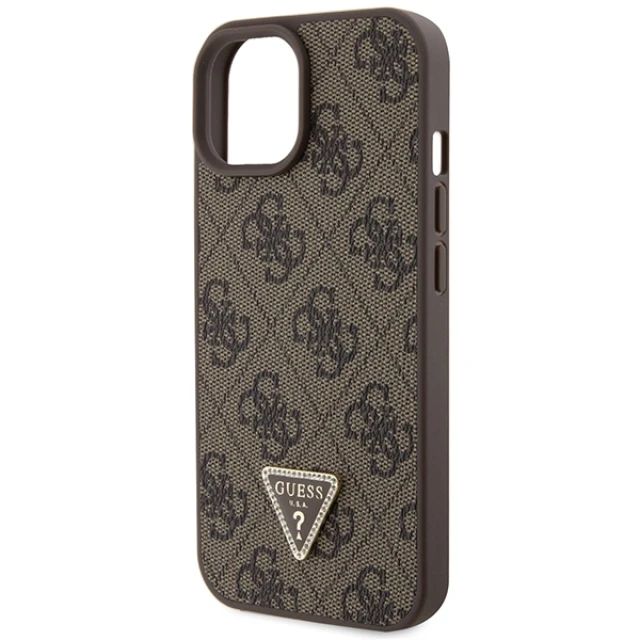 Чохол Guess Crossbody 4G Metal Logo для iPhone 15 Plus Brown (GUHCP15MP4TDSCPW)