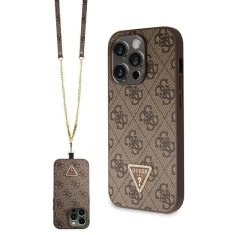 Чохол Guess Crossbody 4G Metal Logo для iPhone 15 Pro Brown (GUHCP15LP4TDSCPW)