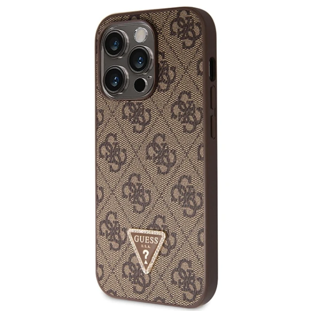 Чохол Guess Crossbody 4G Metal Logo для iPhone 15 Pro Brown (GUHCP15LP4TDSCPW)